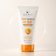 Sun Shield SPF 50+ broad-spectrum sunscreen by Orbit Naturals, 50 ml tube