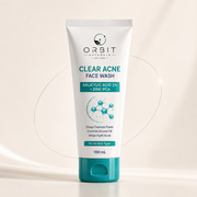 Orbit Naturals Clear Acne Face Wash – Salicylic Acid 2% + Zinc PCA | Oil Control & Acne Care Cleanser | 100ml
