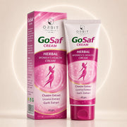 Orbit Naturals GoSaf Natural Women's Health Cream 40g with Chaste Tree Extract, Licorice Extract and Garlic Extract for daily feminine hygiene, intimate wellness and skin comfort.