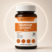 Orbit Naturals Magnesium Glycinate 500mg Tablets, 30 tablets bottle
